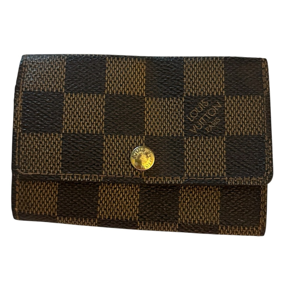 100% Authentic Louis Vuitton Damier Ebene Multicles 4 Ring Key Case